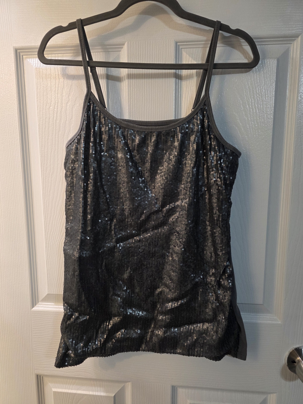 Torrid Silver Sequin Cami Tank with Slim Straps Size 2 2x